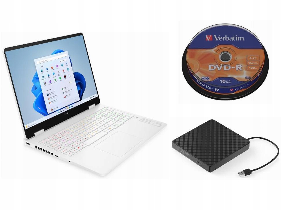 Laptop Hp Windows 11 Home Intel Core Ultra 7 Zewnętrzny Napęd DVD 10