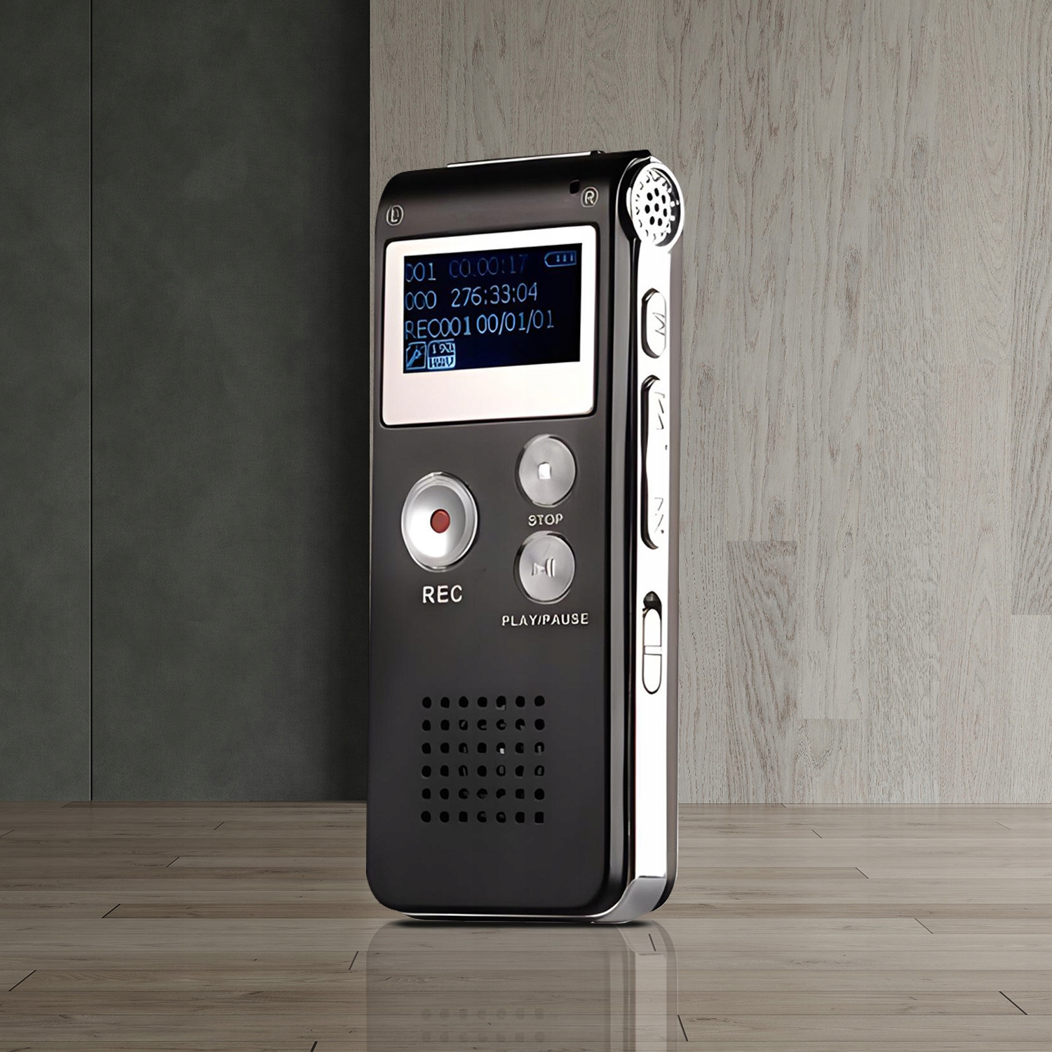 Mini Dyktafon szpiegowski podsłuch VOX aktywacja głosem JĘZYK POLSKI 576h Model LOGIT