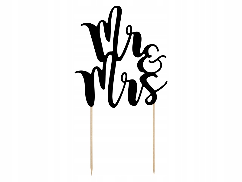 

Topper Mr&Mrs na tort weselny ciasto Wesele