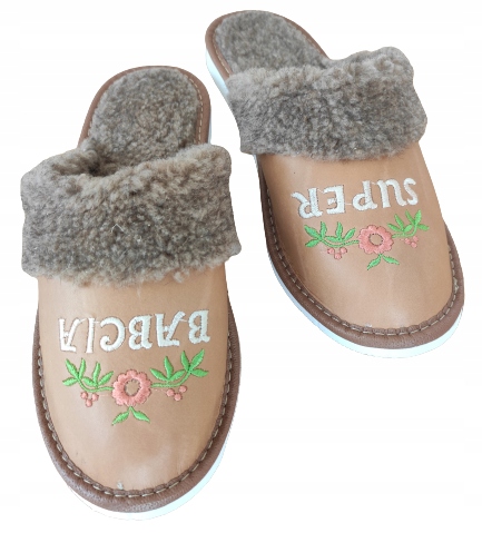 

Pantofle Kapcie Futerko dla Babci