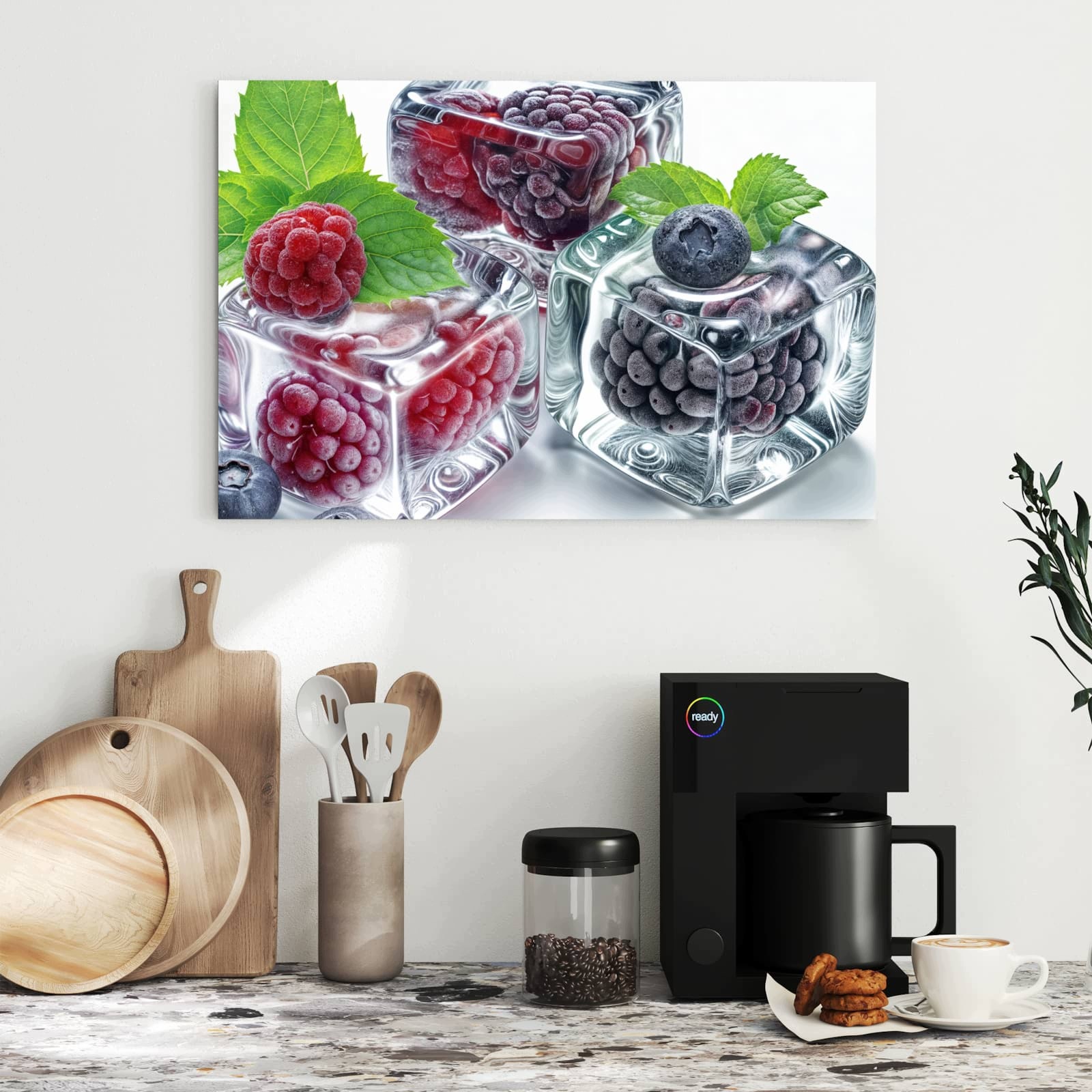 Magnetická tabule Kostky ledu Mix bobulí 60 × 40 cm