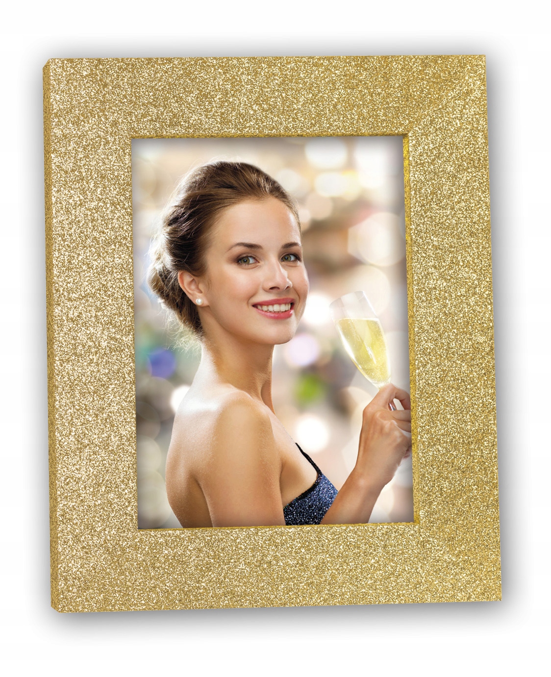 

Ramka na zdjęcie błyszcząca 20x30 Glamour złota