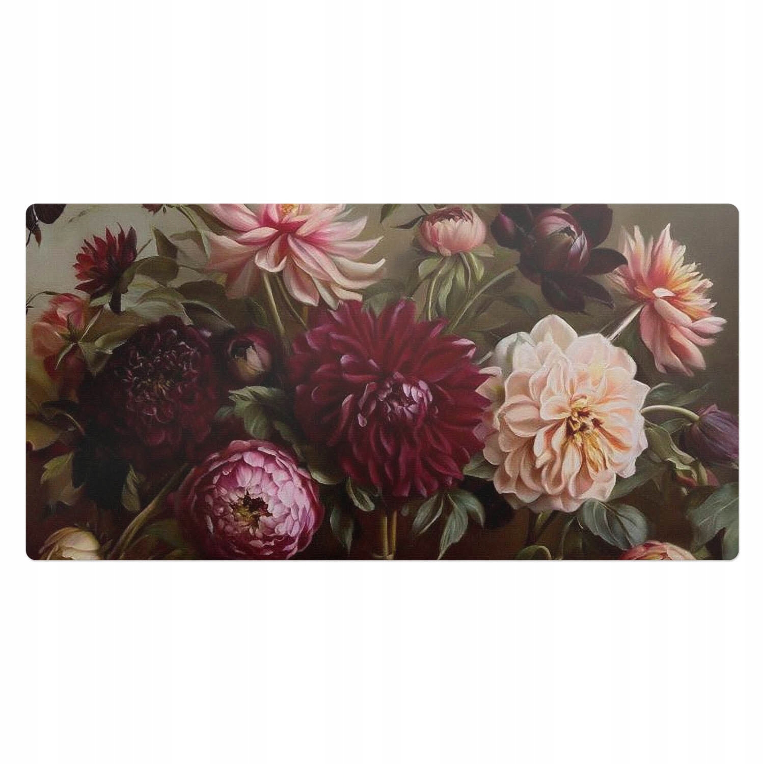 Protiskluzová ochranná podložka na psací stůl Sbírka barevných květin 100 x 50 cm