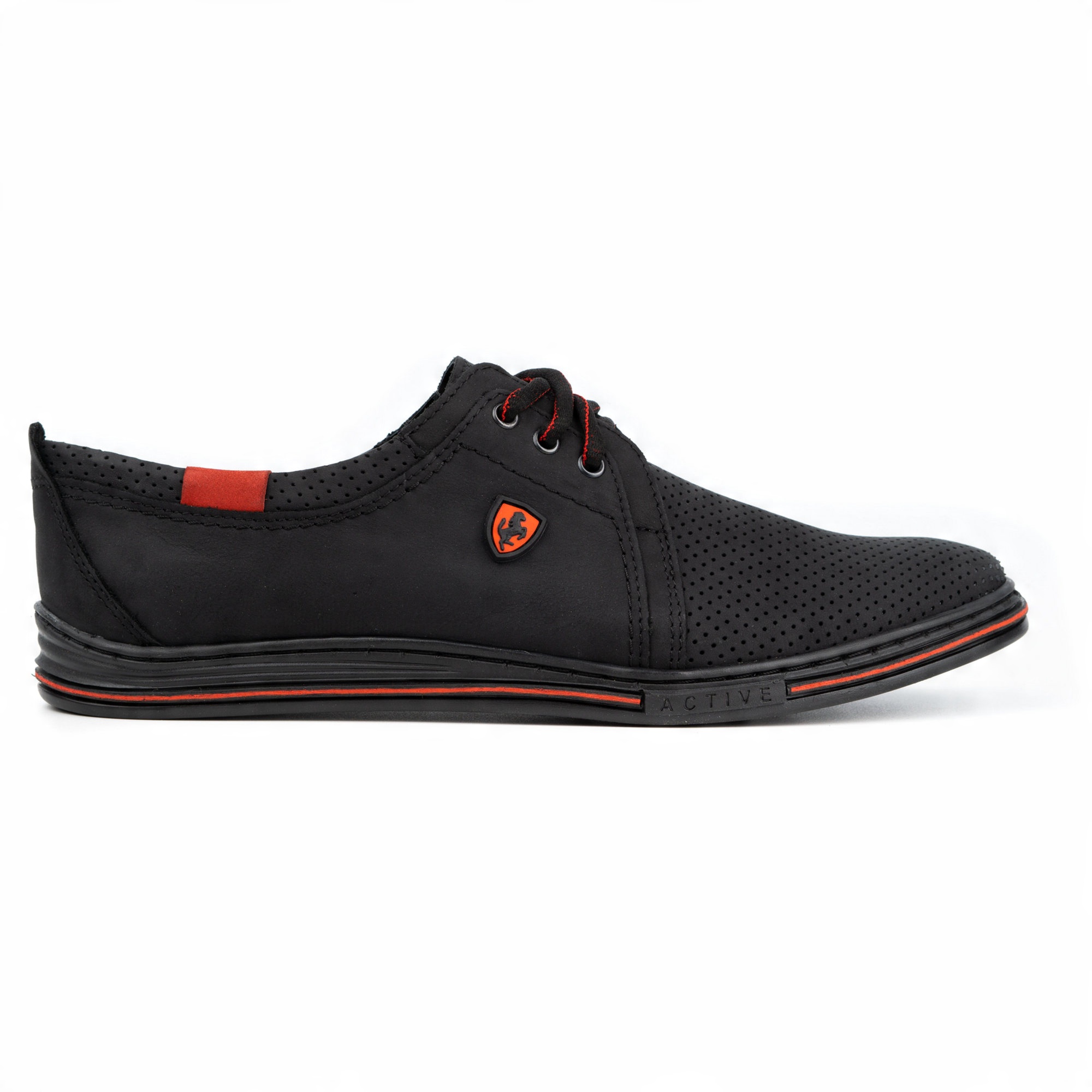 

Buty skórzane męskie Polbut 343 Per czarne 43
