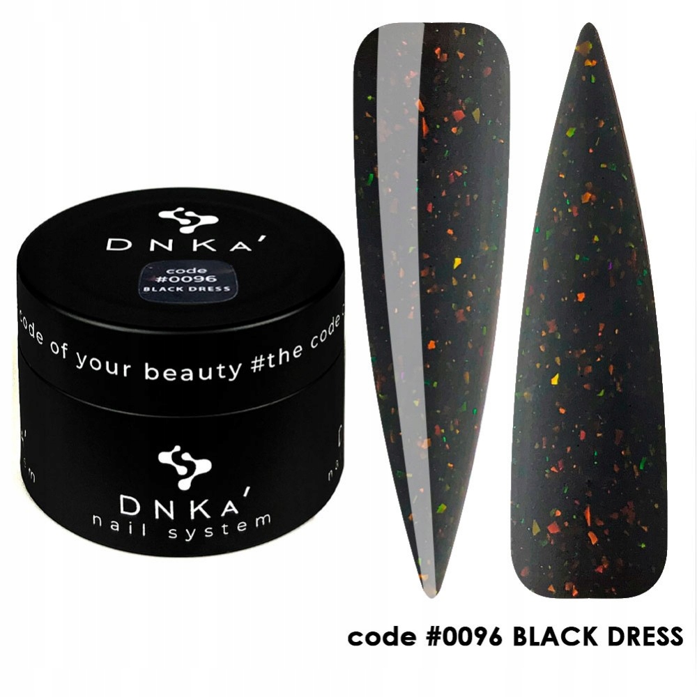 Dnka' Rubber Base Baza Kód #0096 Black Dress 30 ml