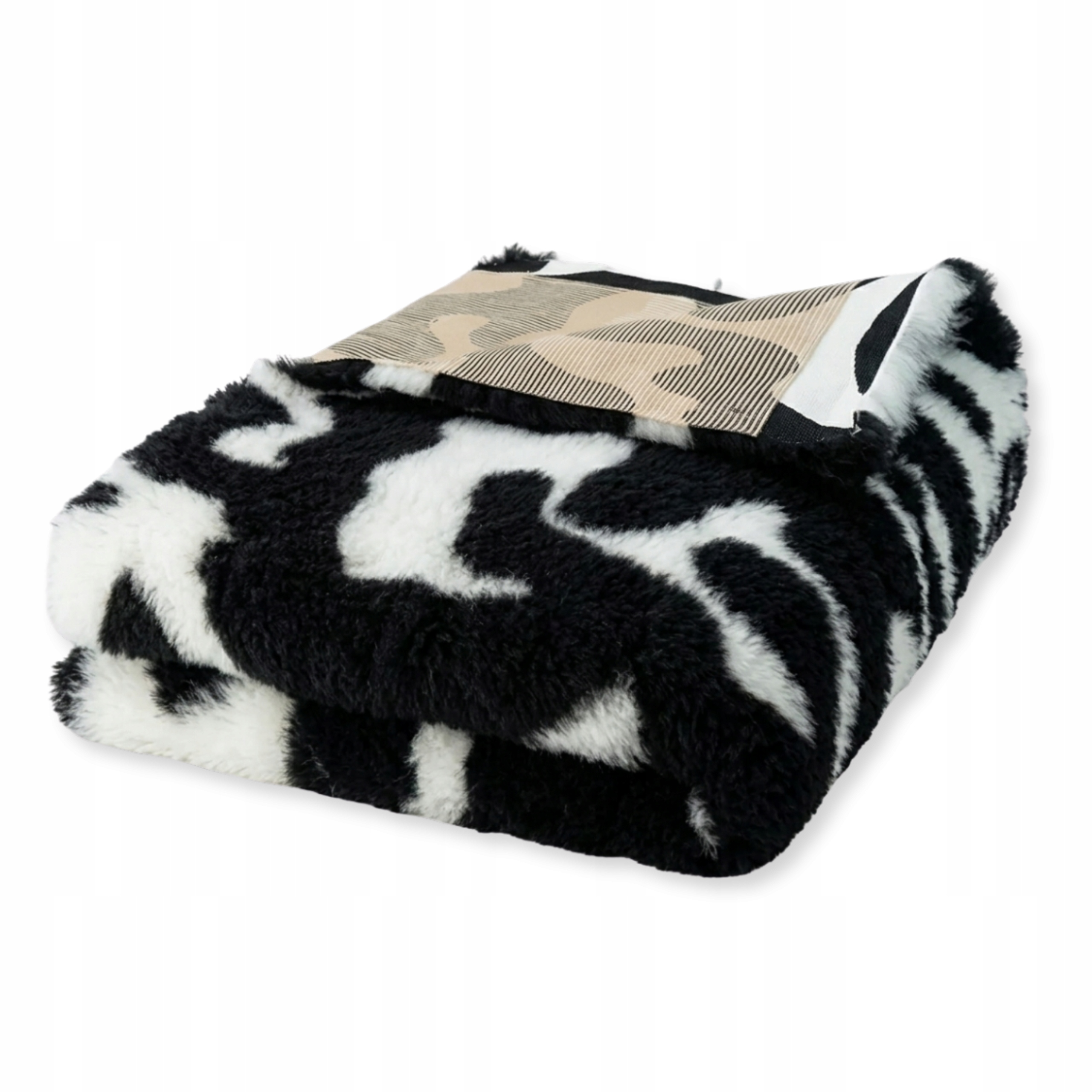 Dry bed antypoślizgowe legowisko 150x100cm czarno biała zebra A215 The Zoo