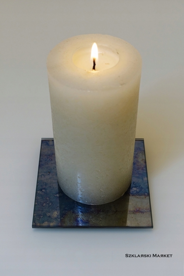 

Podstawka pod świece z lustra antycznego 10x10 cm