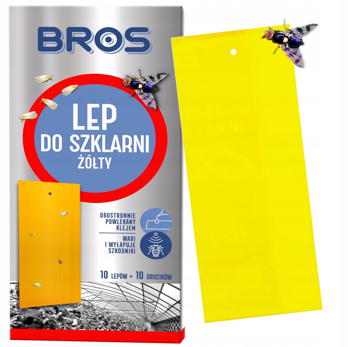 

Bros Żółty Lep Do Szklarni Na Szkodniki 10SZT