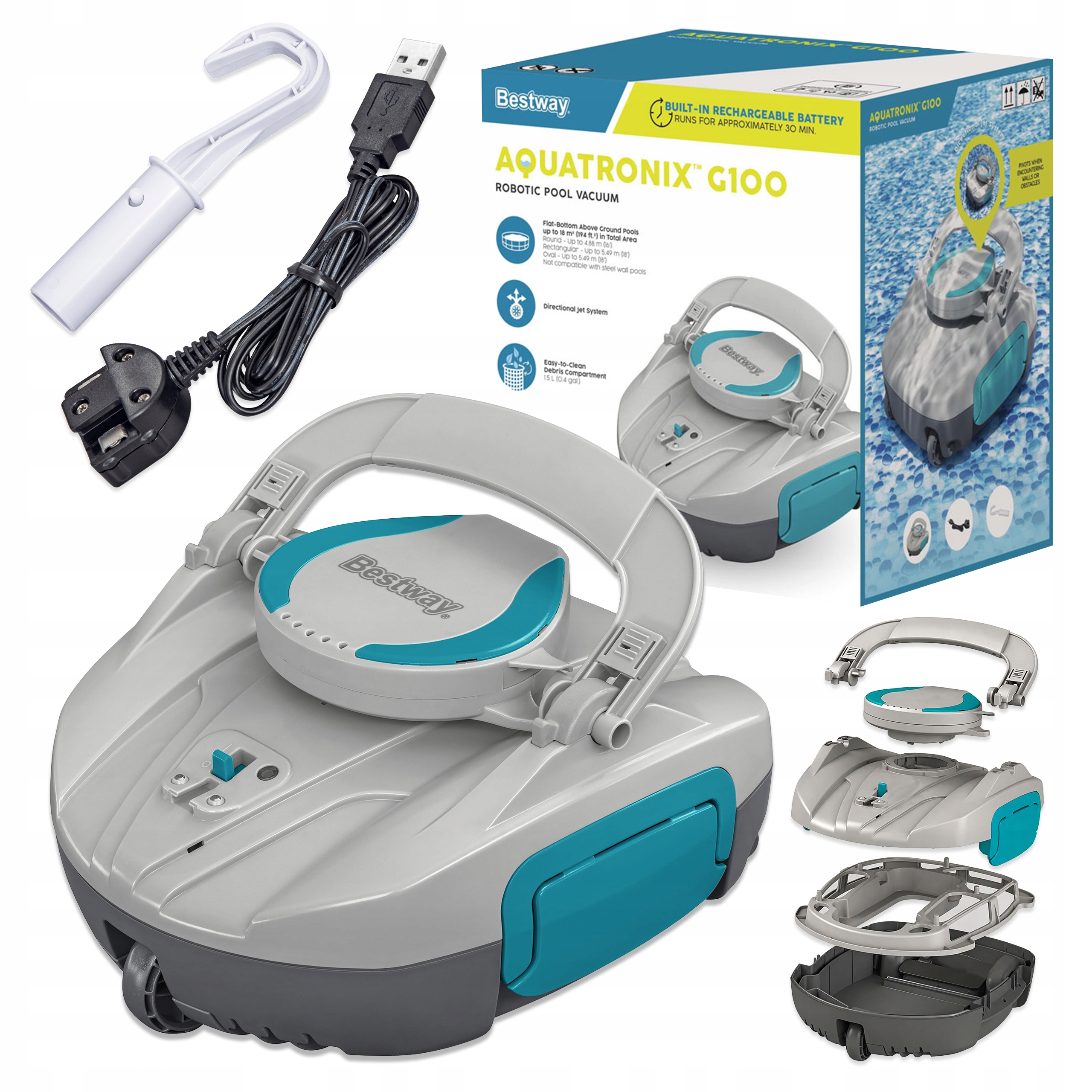 Robotický Vysávač Do Bazéna Do 18 m2 Automatický Bestway 58864