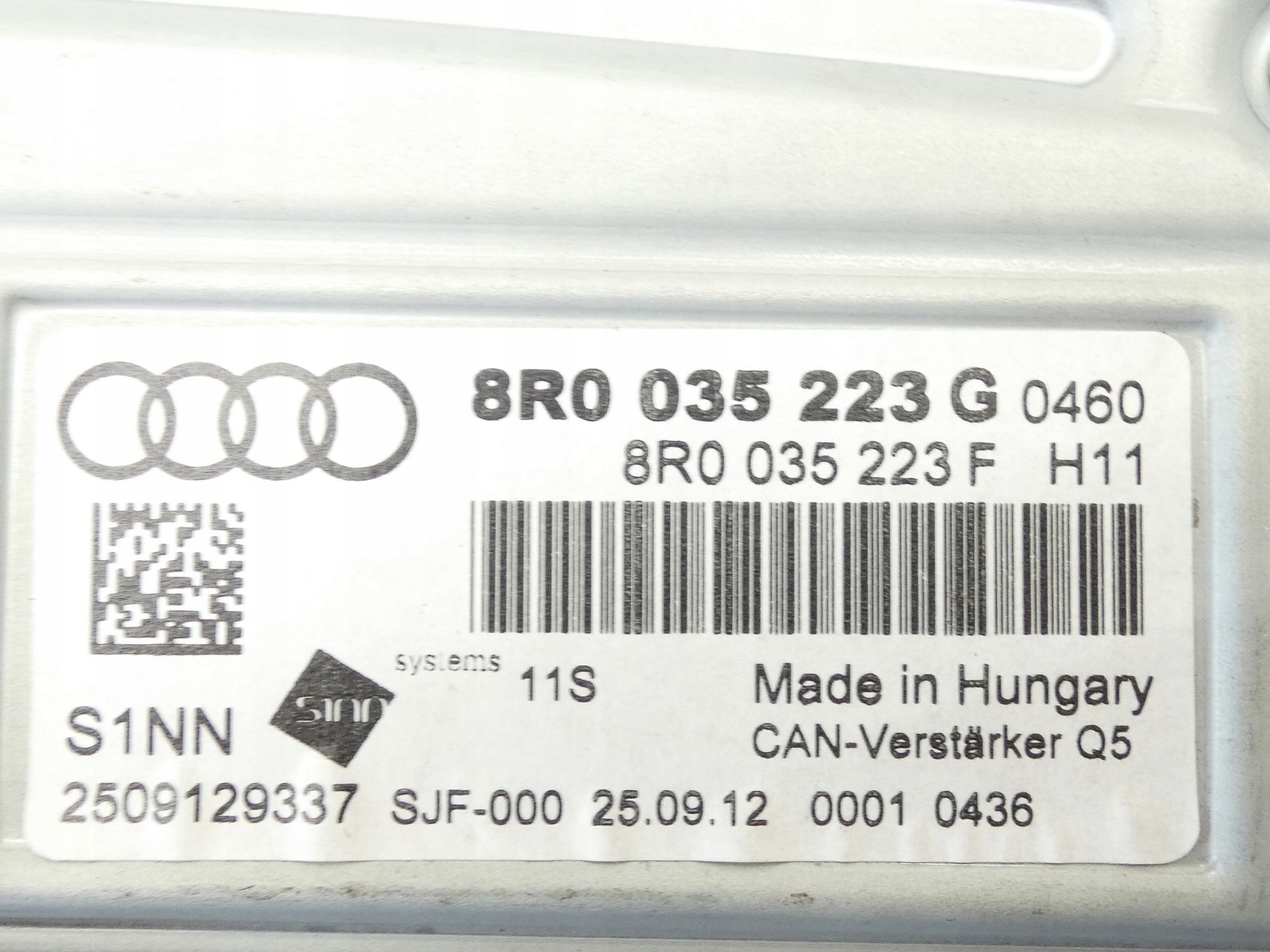 amplifier RADIA module AUDIO AUDI Q5 8R 8R0035223G