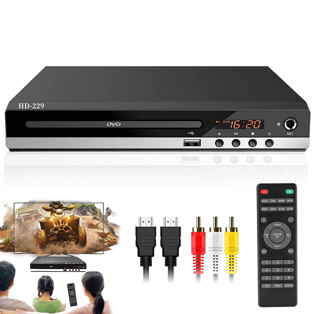 Full Hd DVD přehrávač 1080P s vysokým rozlišením Pal/ntsc DVD-229 Cd/evd/dvd