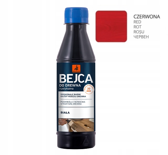 

Bejca Do Drewna Dragon 0,2 l Czerwona