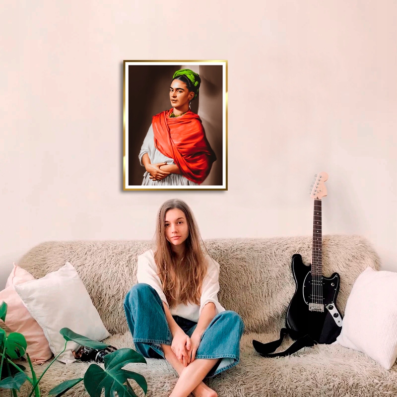 Plakat Frida Kahlo Piękny 40x50cm Unikat Premium Sposób wykonania druk cyfrowy