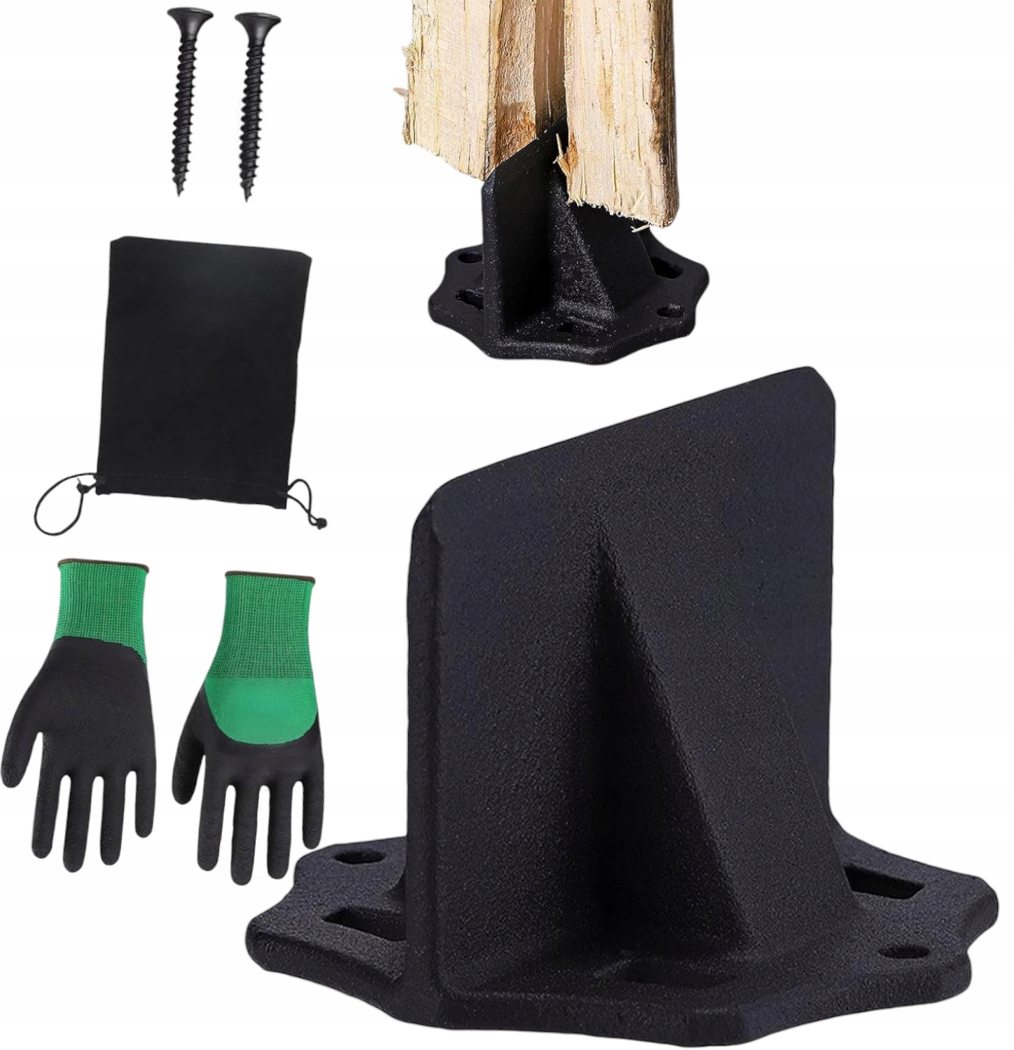 Ruční Štípač Dřeva, Pevný, Přenosný, Litinový, Silný Rukavice A Taška