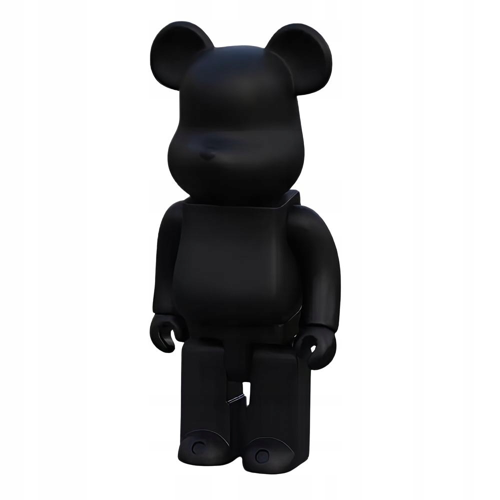 Medvedík Bearbrick 400% figurka do interiéru 28 cm čierna zberateľská soška