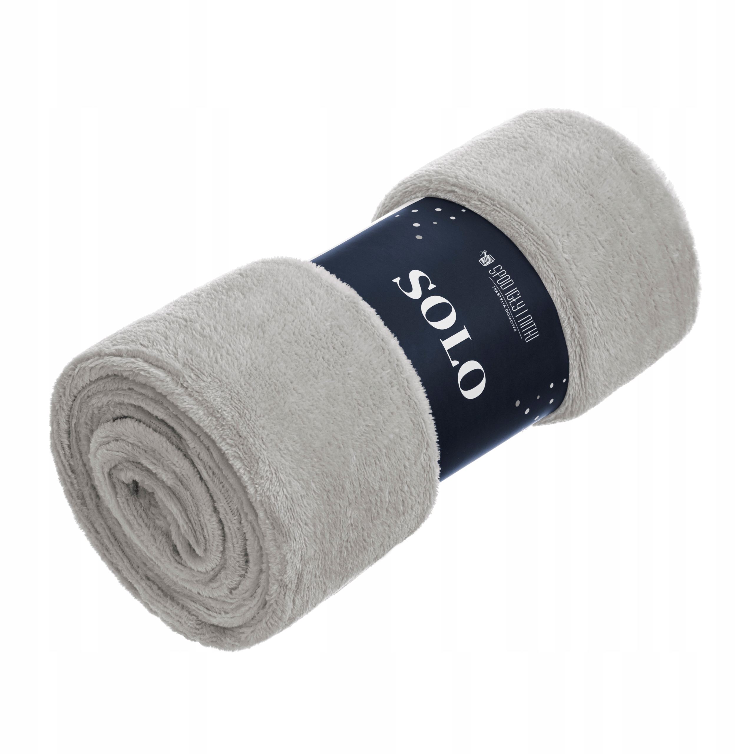 

Szary Miękki Koc 200X220 Pled Mikrofibra Solo