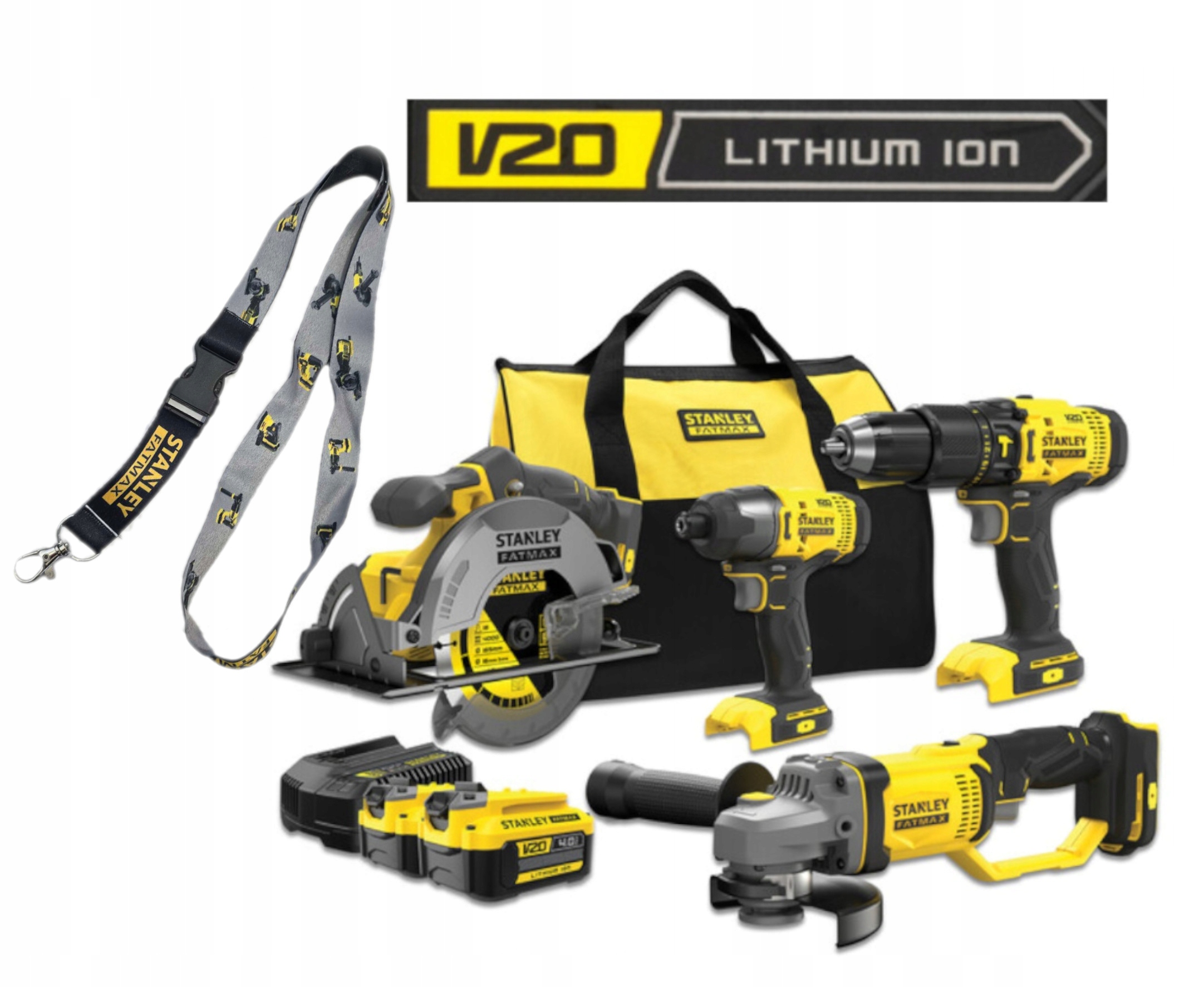 Zestaw 4 Elektronarzędzi Aku Stanley SFMCK469M2-QW