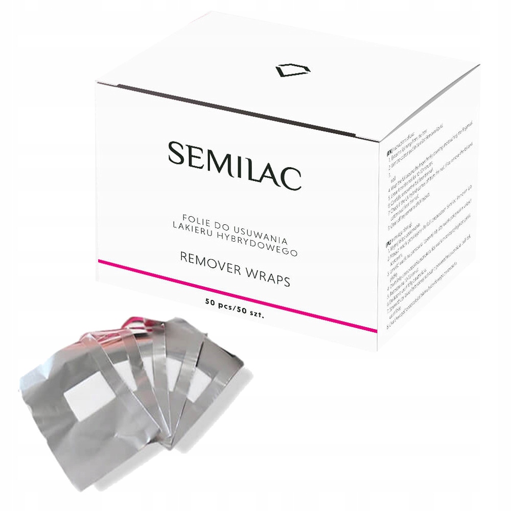 SEMILAC Folie do usuwania żelu hybrydowego 50 szt
