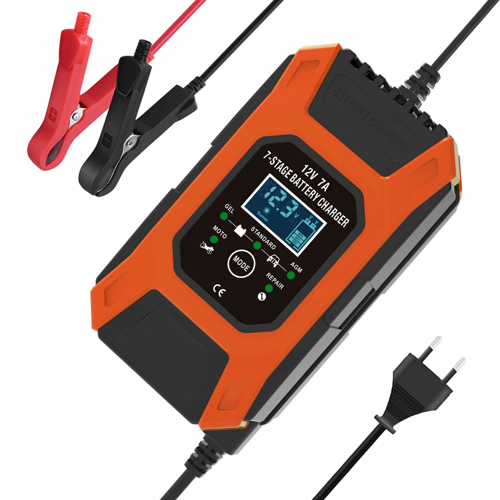 ЗАРЯДНИЙ ПРИСТРІЙ ВИПРЯМЛЯЧ ДЛЯ БАТАРЕЇ 12V 7A LCD ХІТ