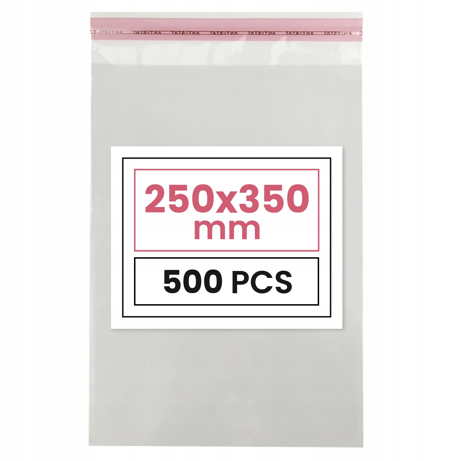 Woreczki foliowe torebki celofanowe zaklejane 25x35cm na prezenty 500 sztuk