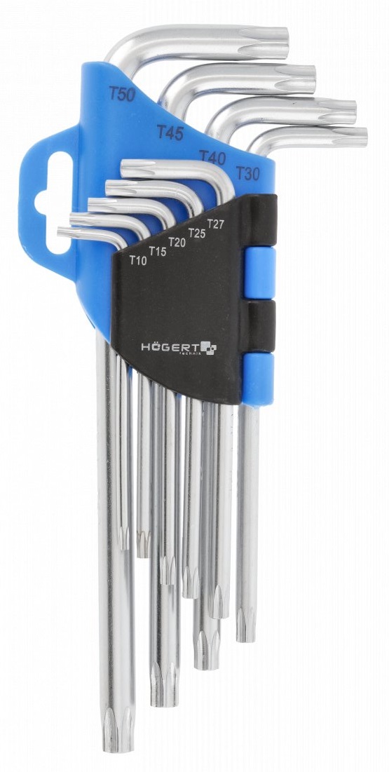 

Hogert HT1W809 Klucze tamper torx 9 szt długie