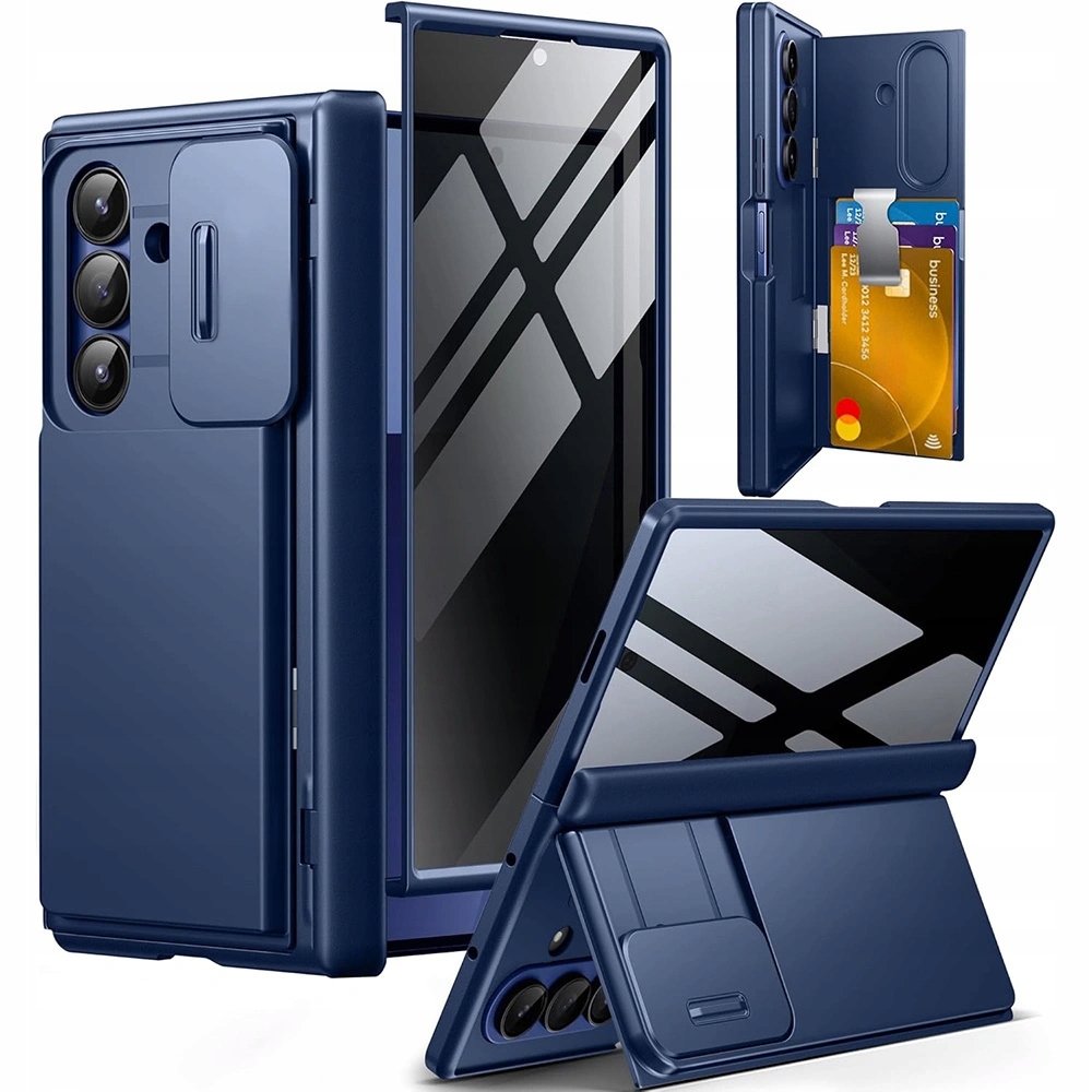 Puzdro pre Galaxy Z Fold7, Tongate Wallet, stojan, anti-spy kryt fotoaparátu