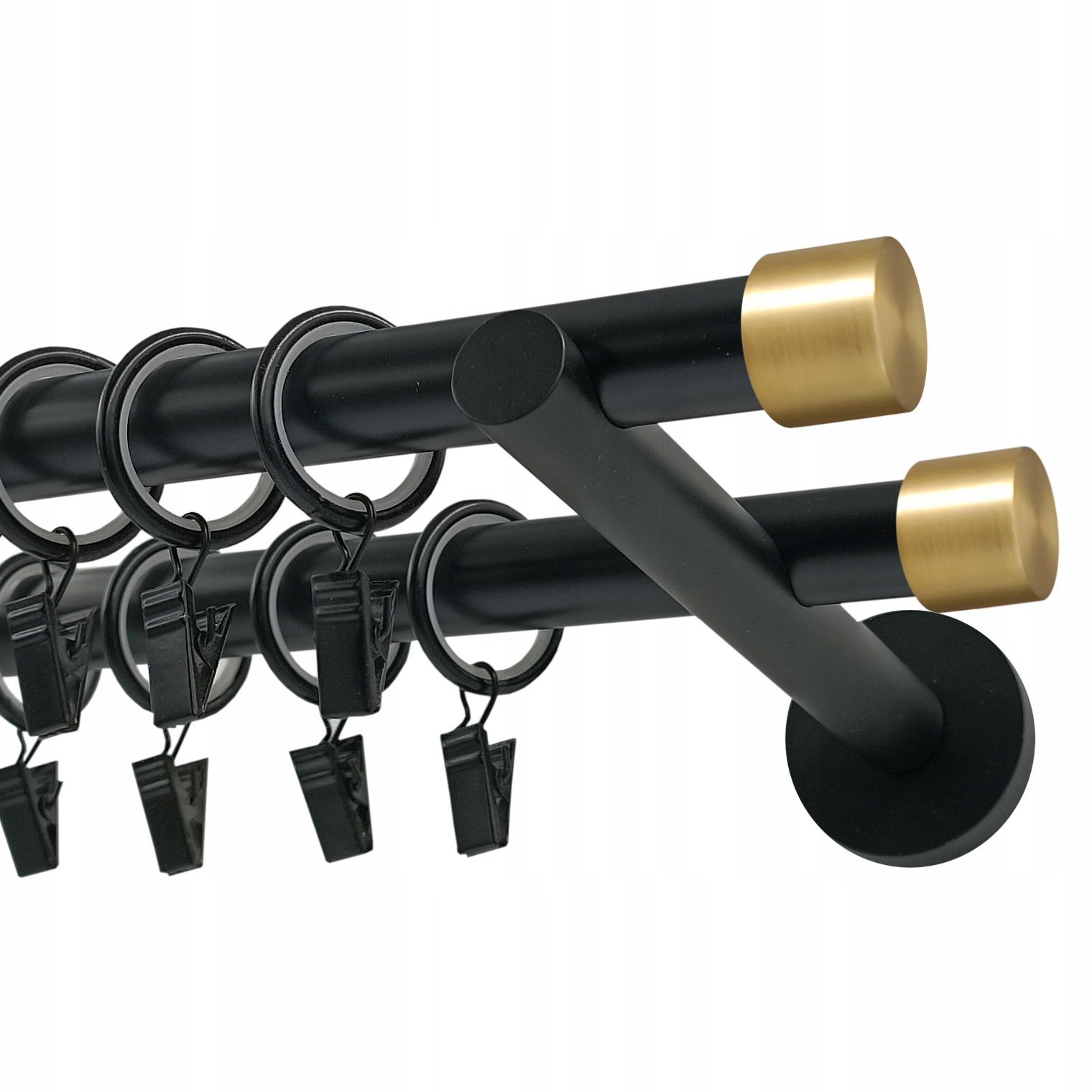 Garnýž dvojitá Kovový 19+19 mm Luna Gold 140 Cm