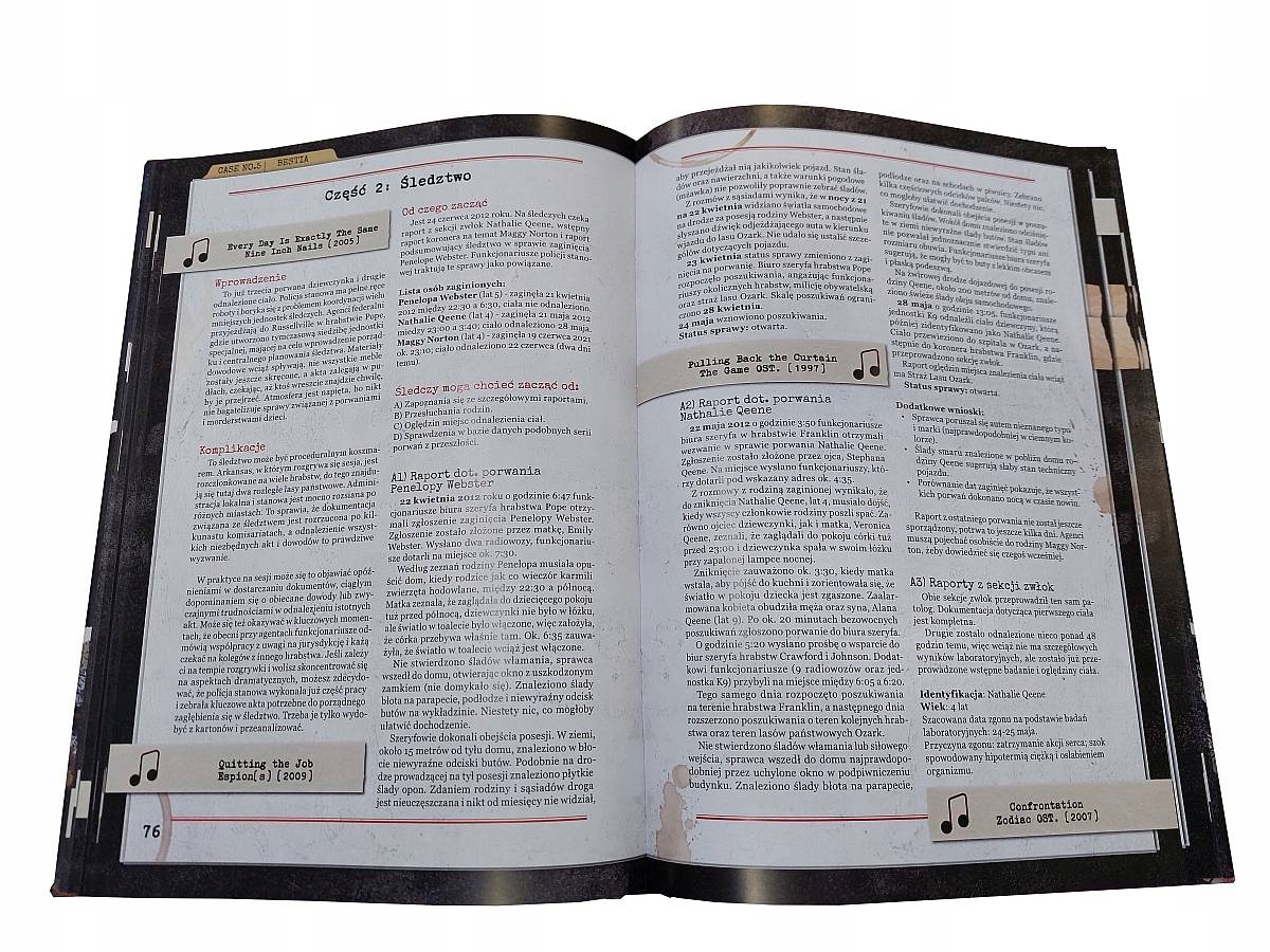 Case Files The Serial Killers Scenariusze uniwersa System inny