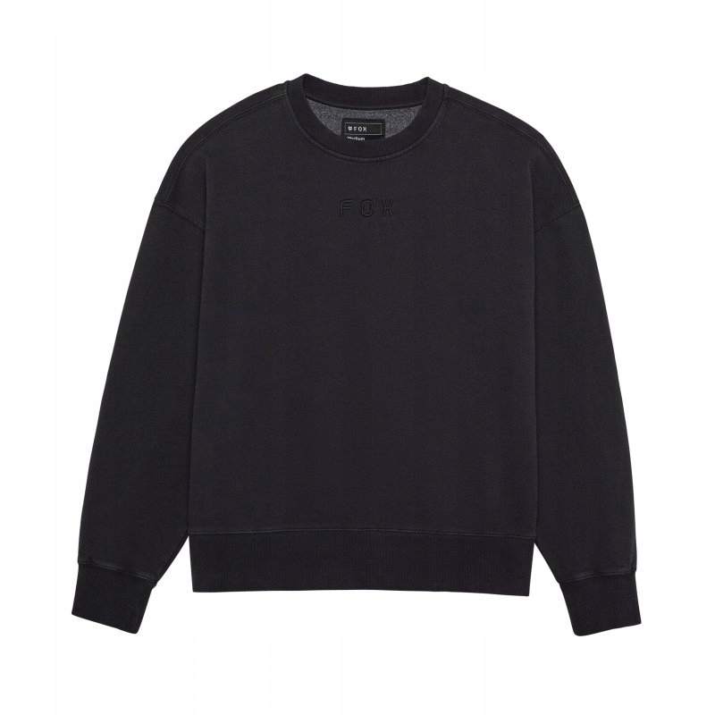 Mikina Fox Wordmark Oversized Fleece Crew Black XXL
