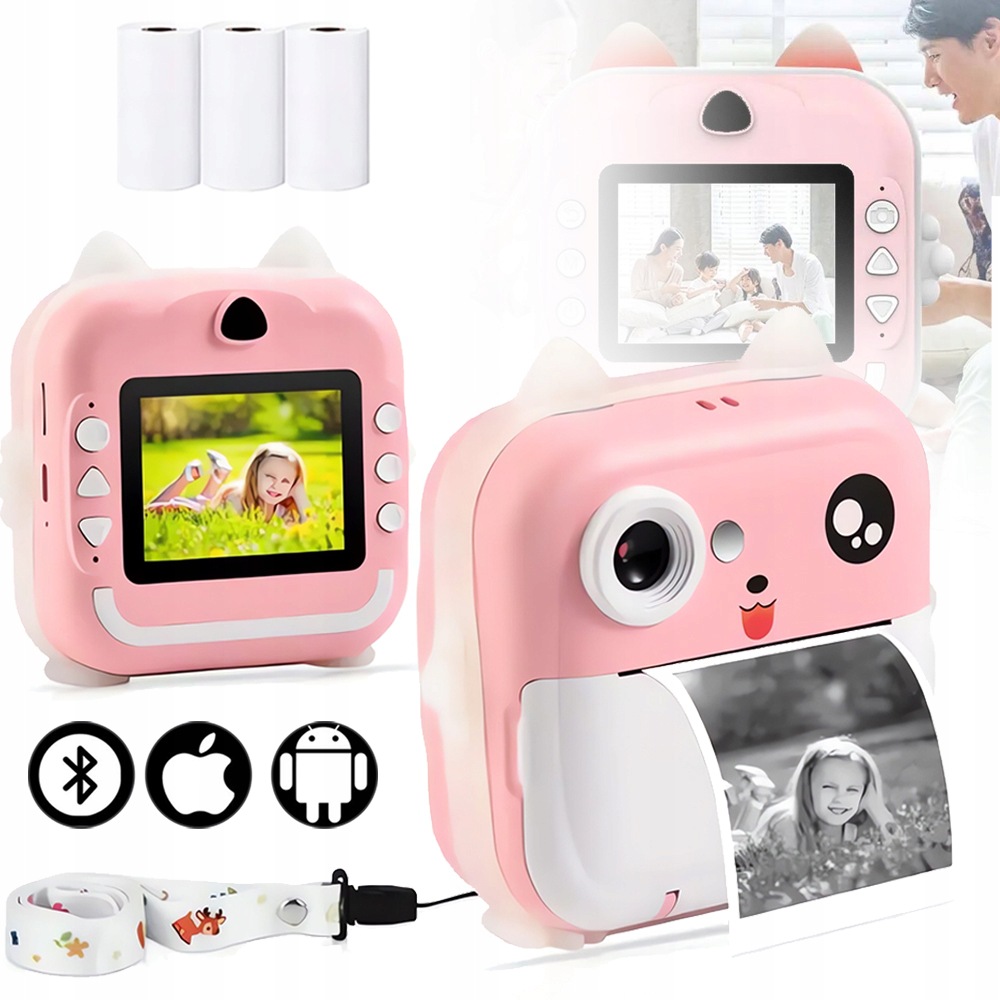 Dětský Fotoaparát S Okamžitým Snímkem, Digitální Fotoaparát 1080P Hd
