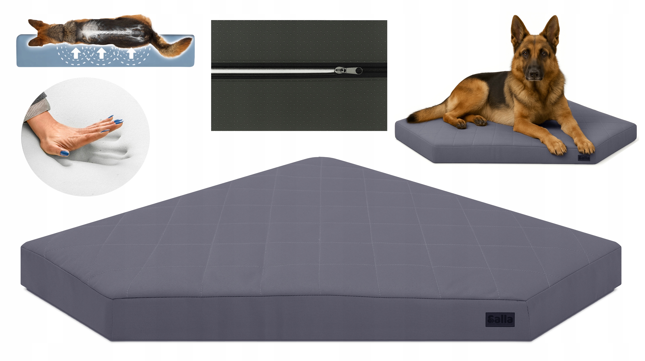 Levně Pelíšek pro psa, Voděodolné, pěnový zámek 110x110