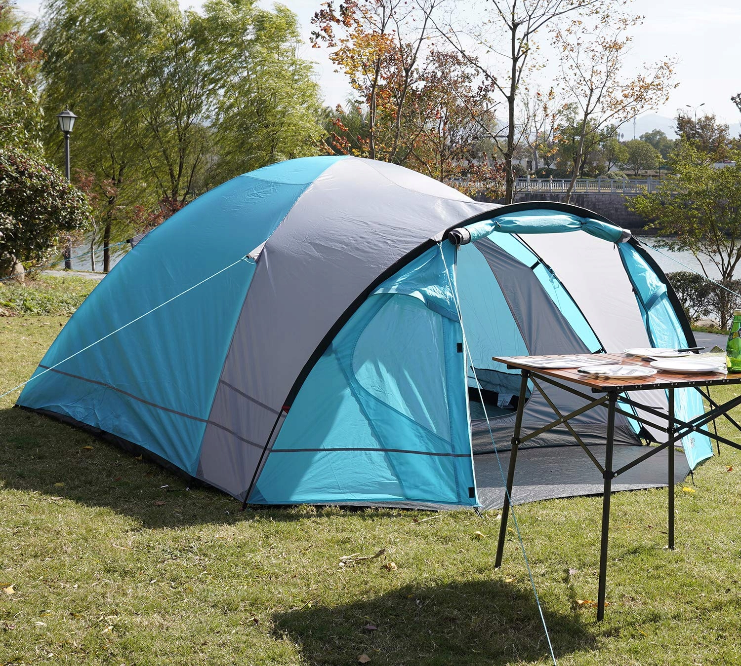 PORTAL Namiot Kuppelowy 3-4 Osobowy Wodoodporny 4000mm Camping — miniatura 3