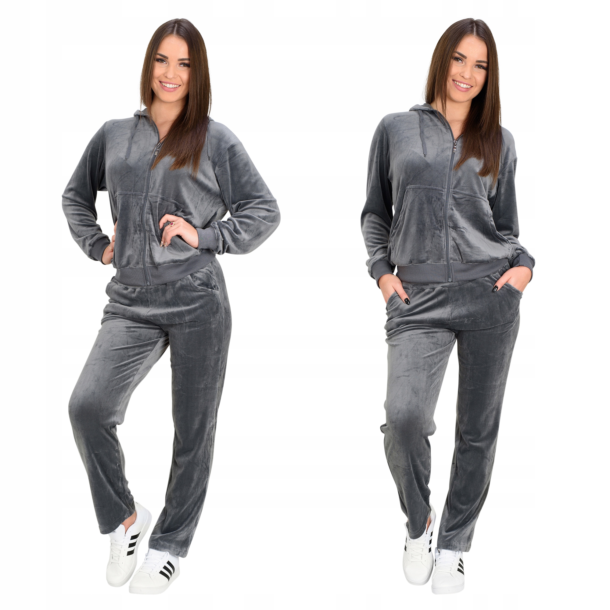 WE9110 r. M Damski Komplet Dresowy Welurowy