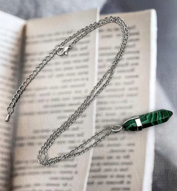 WISIOREK kamień MALACHIT naszyjnik prezent Rodzaj Rękodzieło