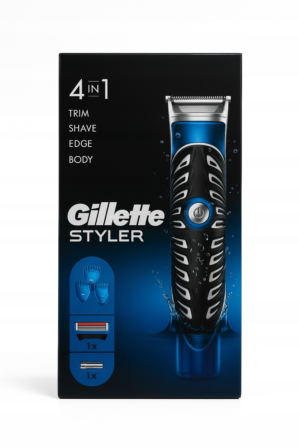 Holicí strojek Gillette Styler „4-v-1“ s baterií Aa