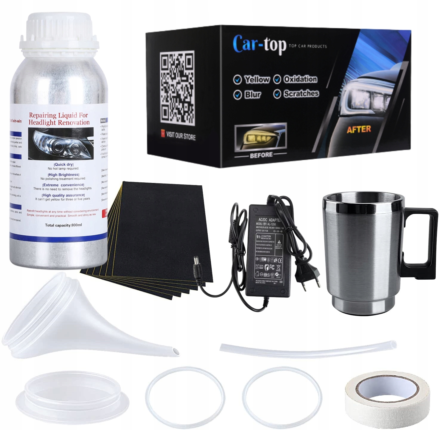 ZESTAW REGENERACJI REFLEKTORÓW LAMP CZAJNIK 800g