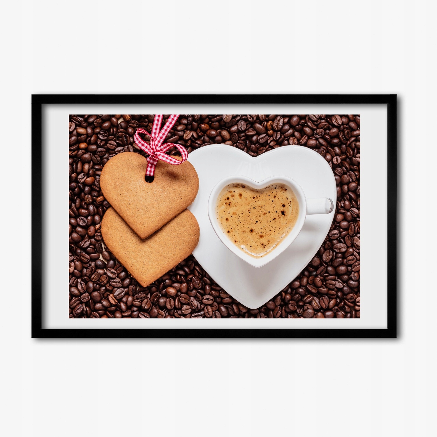 Foto grafika v rámu mdf Káva a perníky 60 x 40 cm
