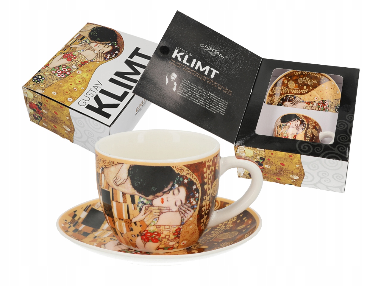 

Filiżanka espresso ze spodkiem G. Klimt Pocałunek
