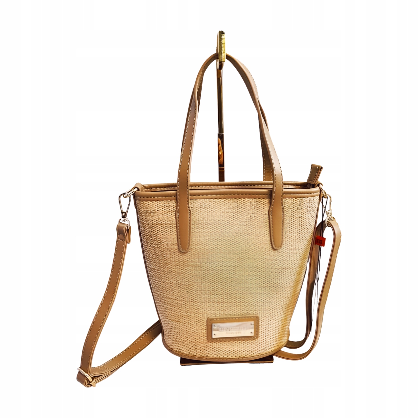 Monnari mini shopper kabelka s košíkem, béžová s taupe barvou