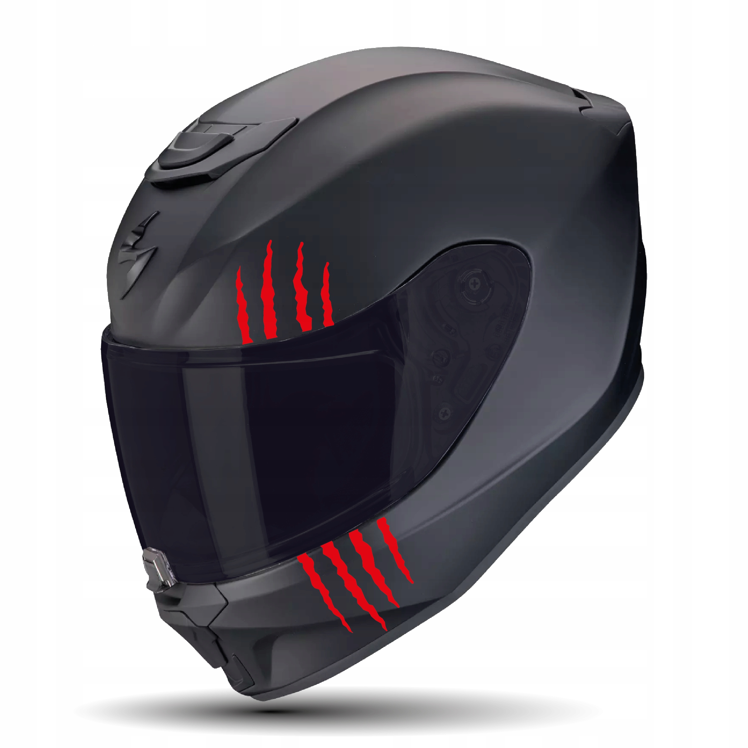 Naklejka Na Kask Motocyklowy Pazury Ślady Szpony Na Motor Wodoodporna