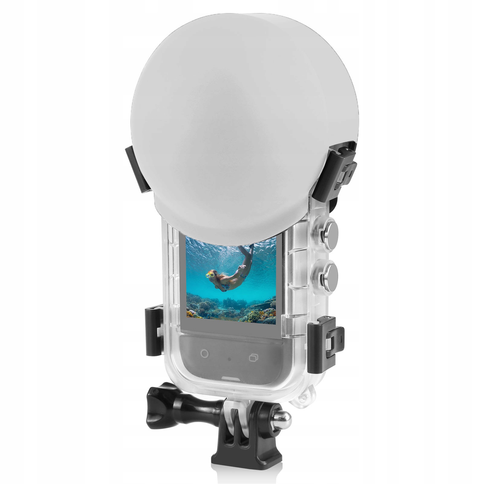 OSŁONA OBIEKTYWU DO INSTA360 X3 SILIKONOWA BIAŁY WODOODPORNA Marka bez marki