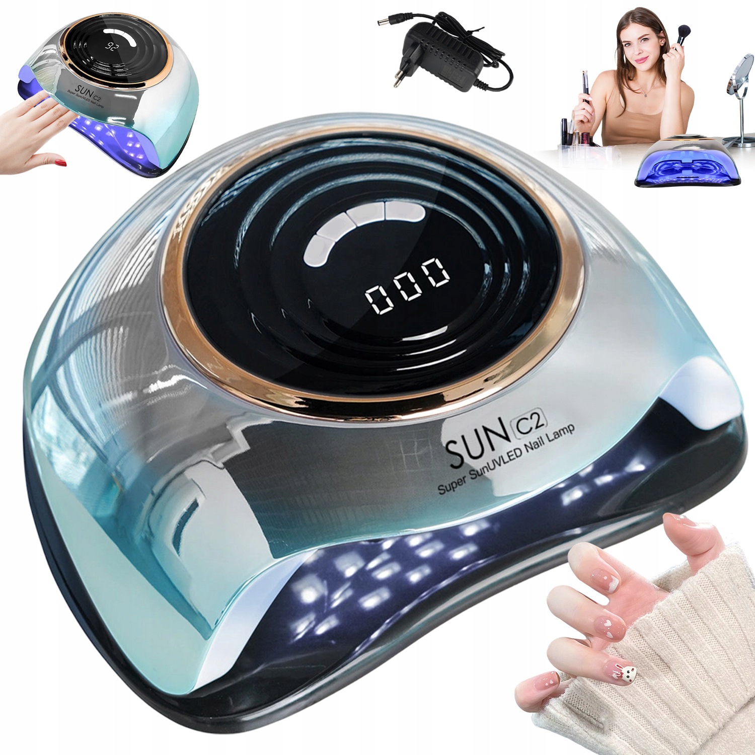 Lampa Dual Led Na Nehty 63 Led Uv Časovač LCD Hybrid Dárek