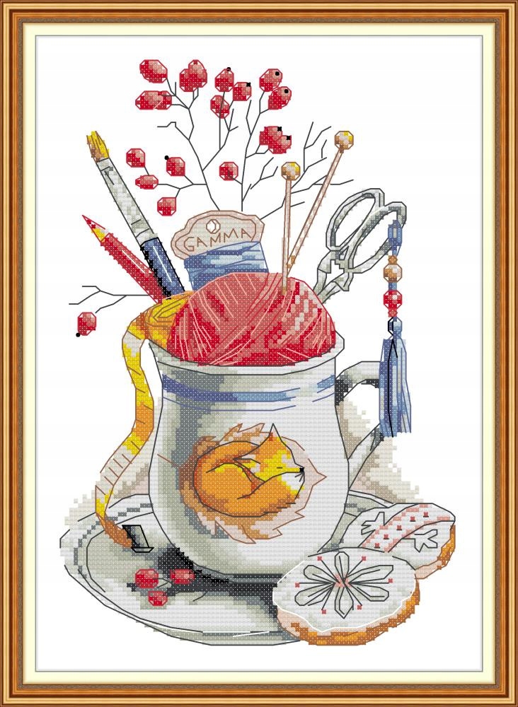 Kanva s potiskem sada (kanva, mulina)