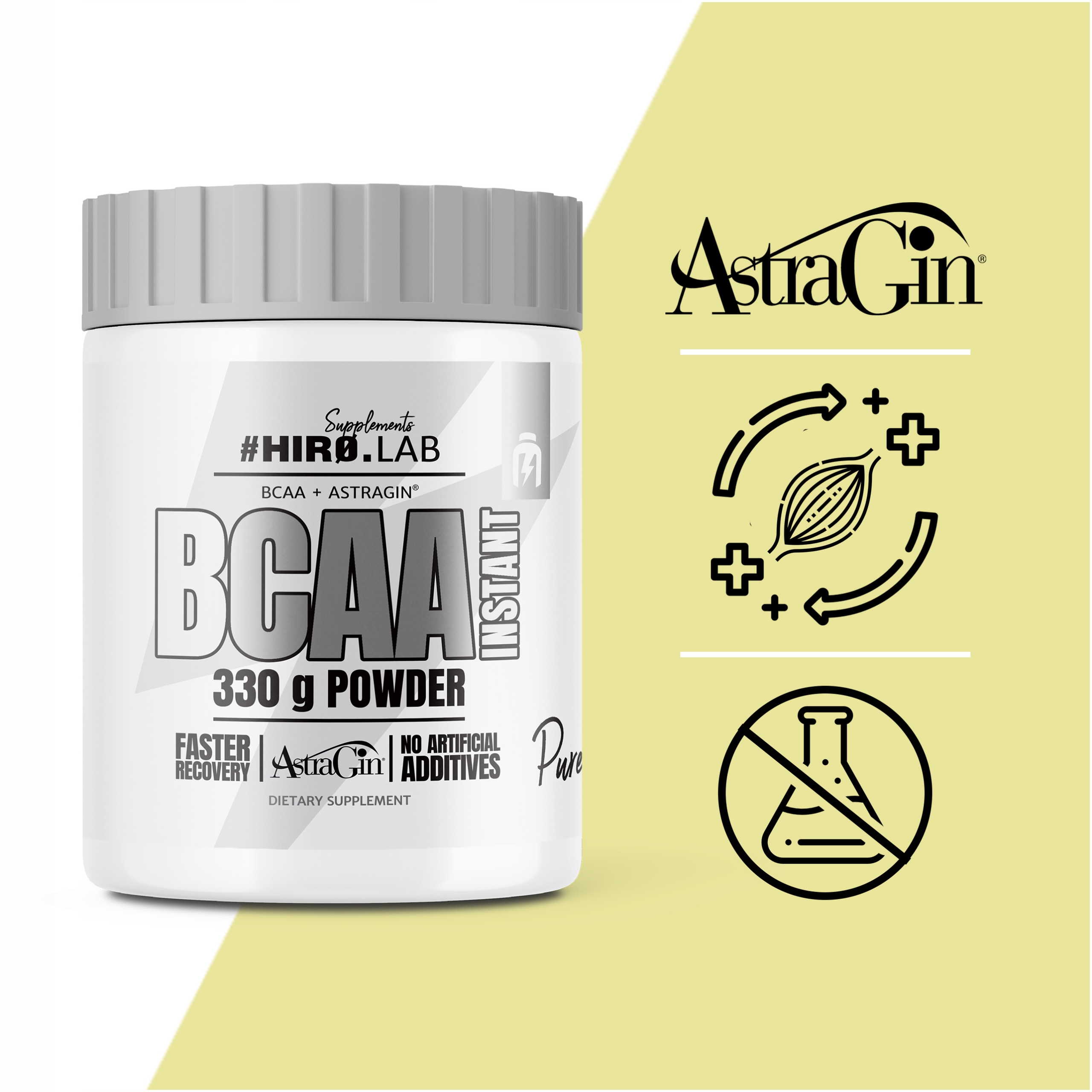 Hiro.Lab BCAA Instant 330g MOCNE AMINOKWASY PURE EAN 5060727121278