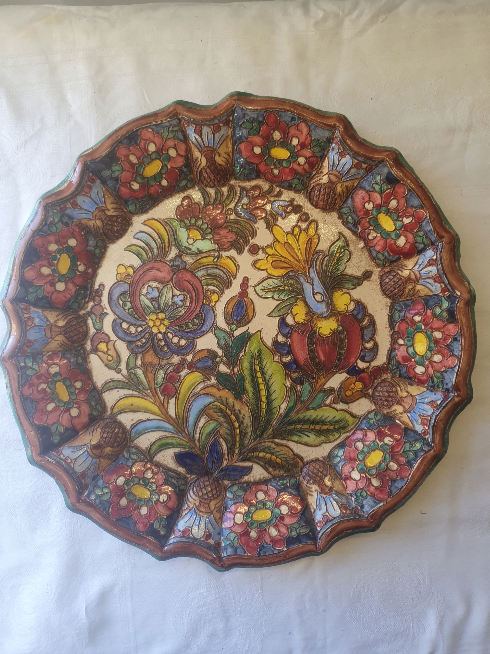 Talerz ceramiczny wiszący