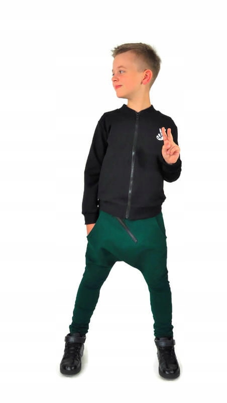 

Spodnie baggy zieleń butelkowa 110 Caramba Mamma
