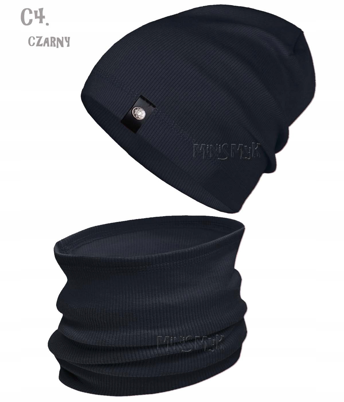 Komplet CZAPKA + TUBA komin beanie PRĄŻEK r. 50-52 Marka Inna marka