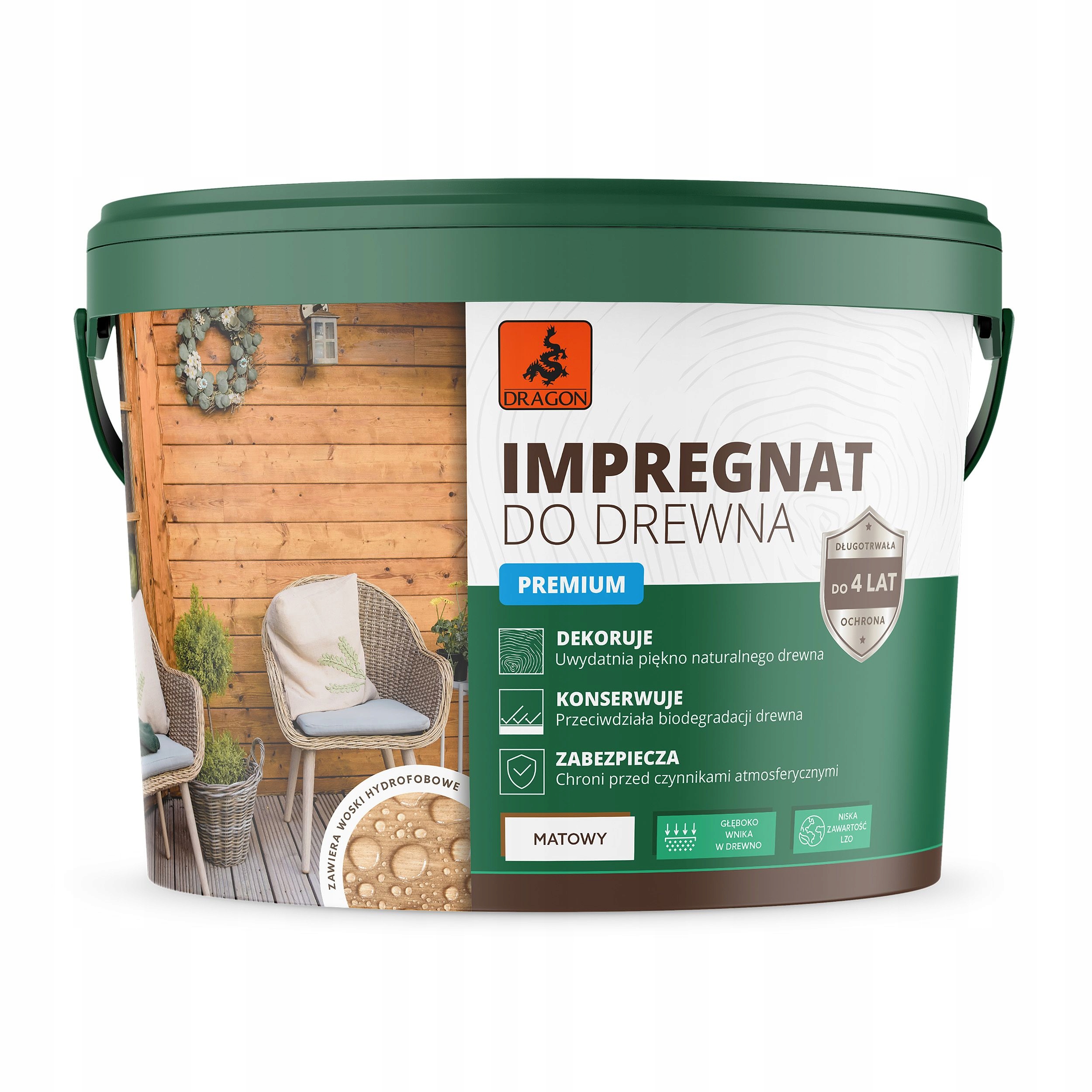 

Dragon Impregnat Akrylowy do Drewna 5L Palisander