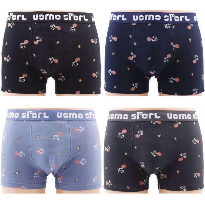 

4x Śmieszne Bokserki Męskie M Bawełniane MIX Kolor