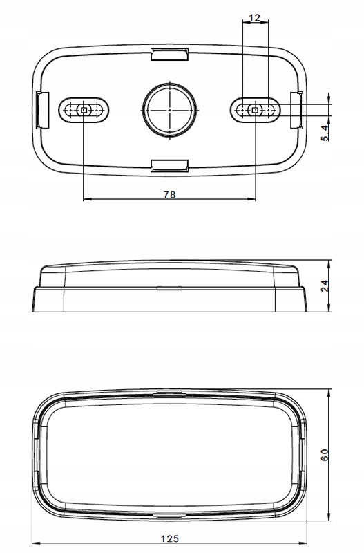 Lampa obrysowa obrysówka boczna leda 12/24V Producent części Fristom